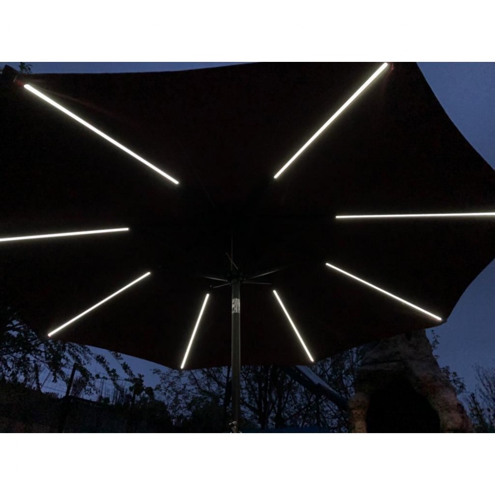 Umbrela gradina/terasa,Ã¢ÂÂÃ¢ÂÂÃ¢ÂÂÃ¢ÂÂÃ¢ÂÂÃ¢ÂÂÃ¢ÂÂ LED solar, 270 cm