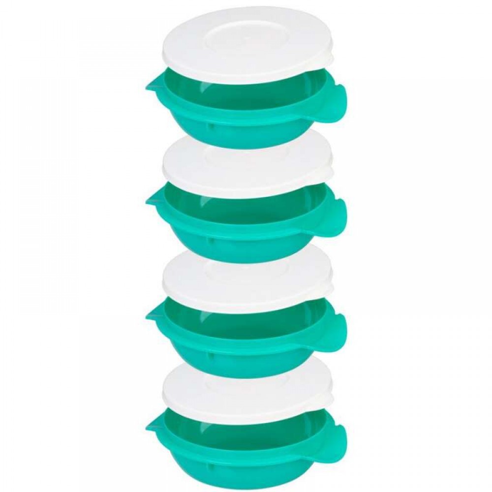 Caserola alimente, plastic, etansa, verde, 4 compartimente, 4x1 L, 22.4x20.5x29.5 cm, MagicHome Caserola alimente, plastic, etansa, verde, 4 compartimente, 4x1 L, 22.4x20.5x29.5 cm, MagicHome