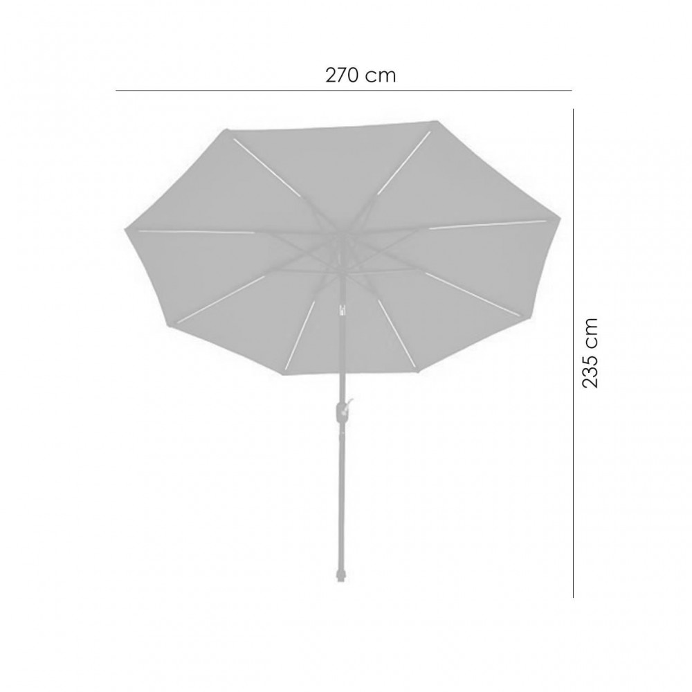 Umbrela gradina/terasa,Ã¢ÂÂÃ¢ÂÂÃ¢ÂÂÃ¢ÂÂÃ¢ÂÂÃ¢ÂÂÃ¢ÂÂ LED solar, 270 cm