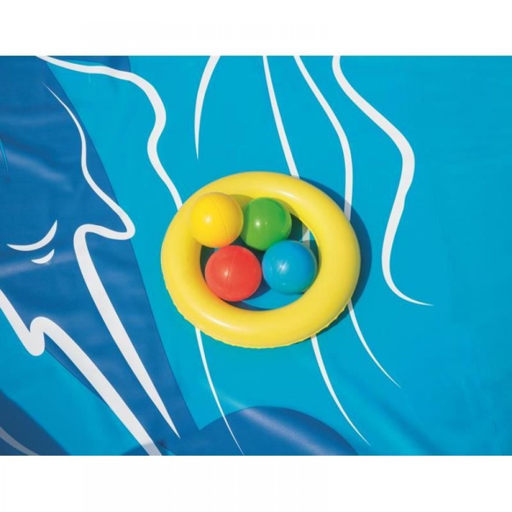 Piscina gonflabila pentru copii, de joaca, cu tobogan, 265x265x104 cm, Bestway Laguna Lava Piscina gonflabila pentru copii, de joaca, cu tobogan, 265x265x104 cm, Bestway Laguna Lava