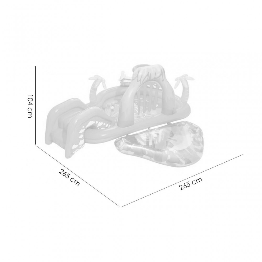 Piscina gonflabila pentru copii, de joaca, cu tobogan, 265x265x104 cm, Bestway Laguna Lava Piscina gonflabila pentru copii, de joaca, cu tobogan, 265x265x104 cm, Bestway Laguna Lava