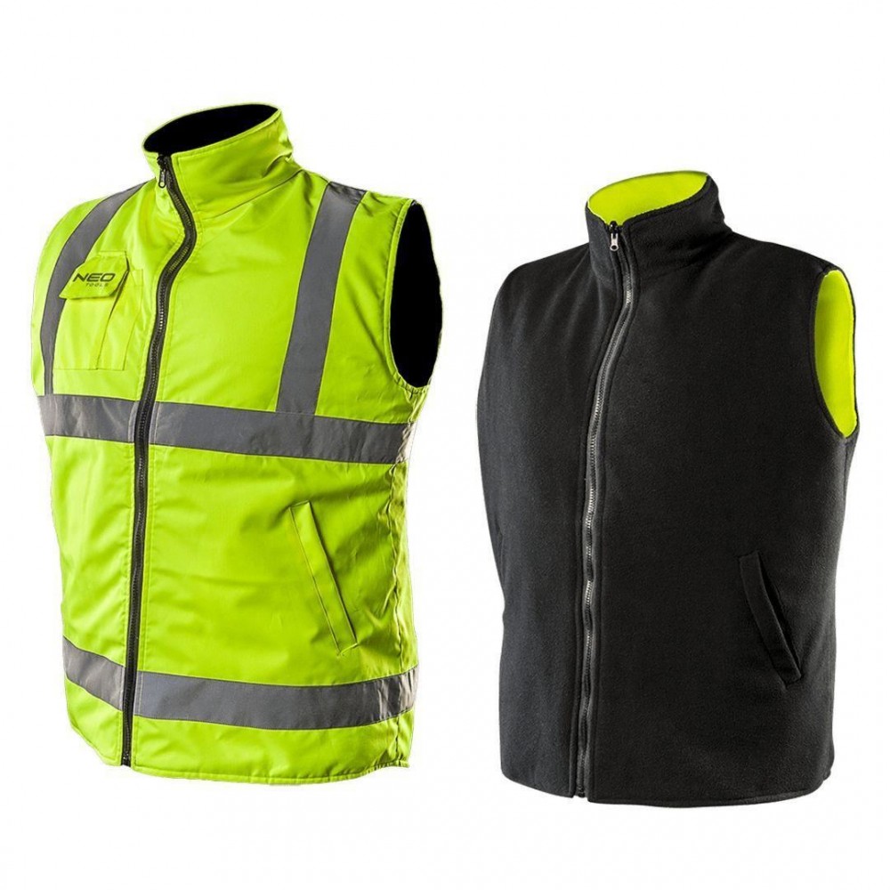 Vesta de lucru cu 2 fete, reflectorizanta, galben, model Visibility, marimea S/48, NEO