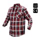 Camasa de lucru bumbac, rosu-gri-alb, marimea XXL/58, NEO Camasa de lucru bumbac, rosu-gri-alb, marimea XXL/58, NEO