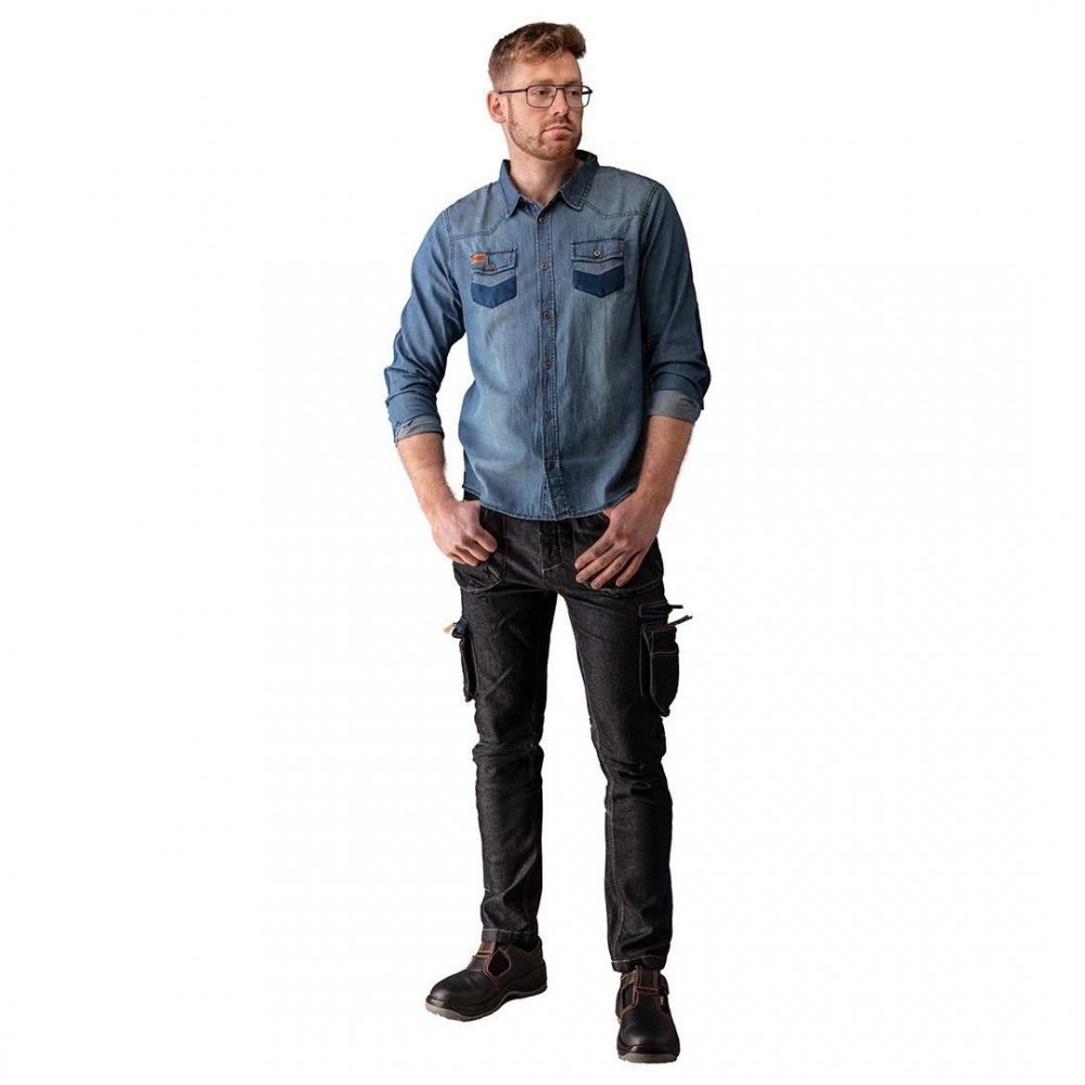Camasa pentru lucru, de blugi, model Denim, marimea L/52, NEO