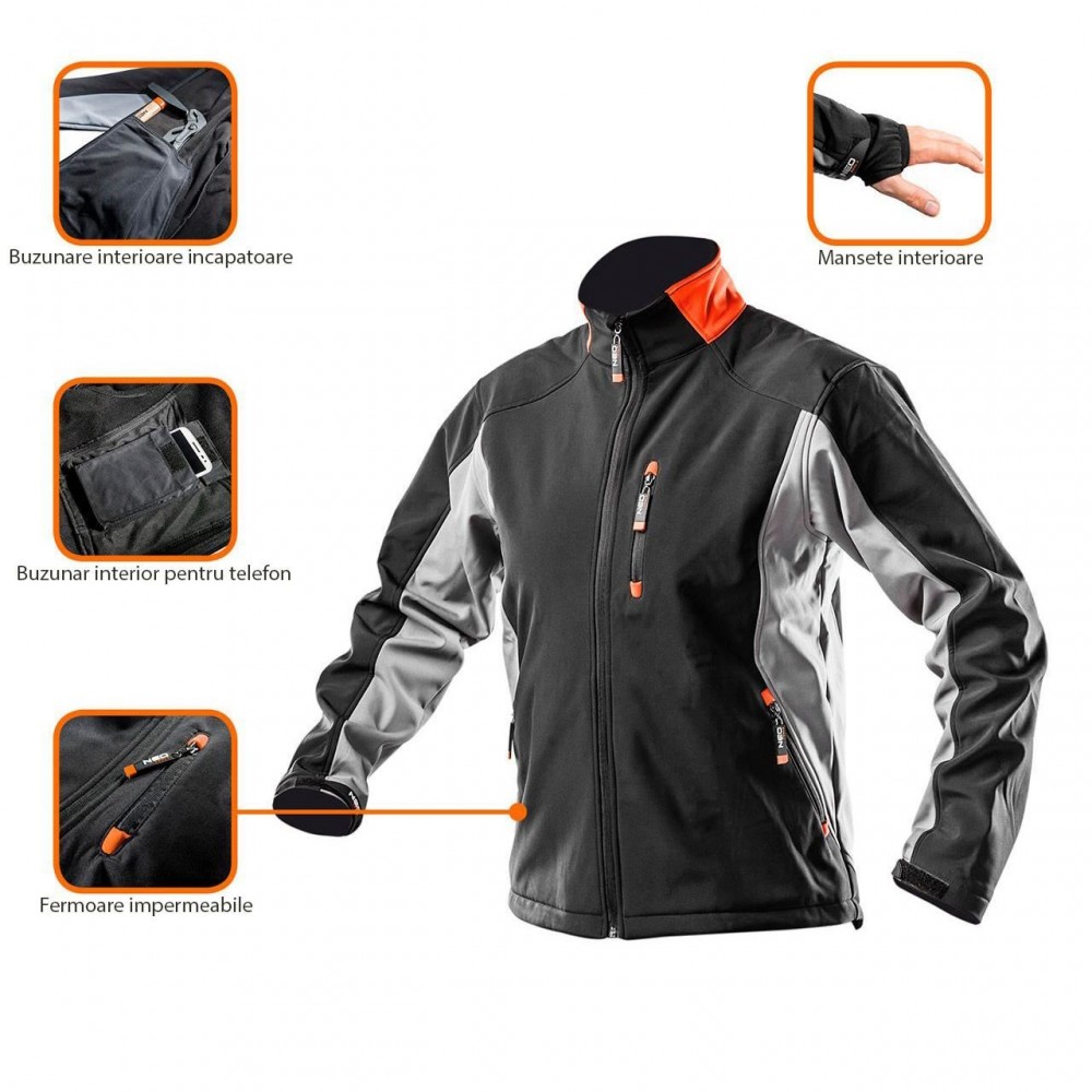 Geaca de lucru softshell, model Outdoor, marimea XXL/58, NEO