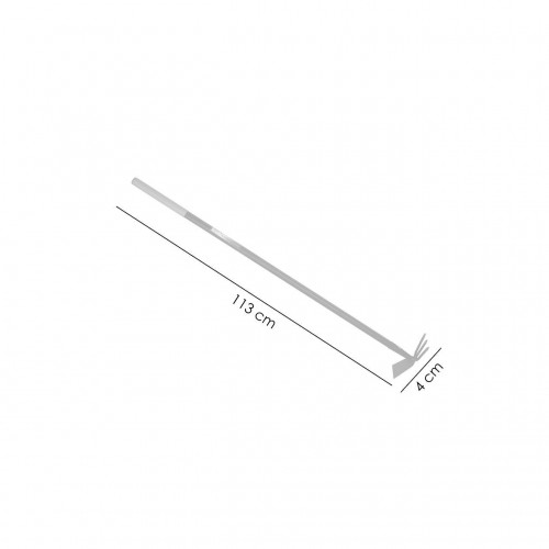 Sapaliga, plata, cu coada metalica, 3 dinti, 113 cm Sapaliga, plata, cu coada metalica, 3 dinti, 113 cm