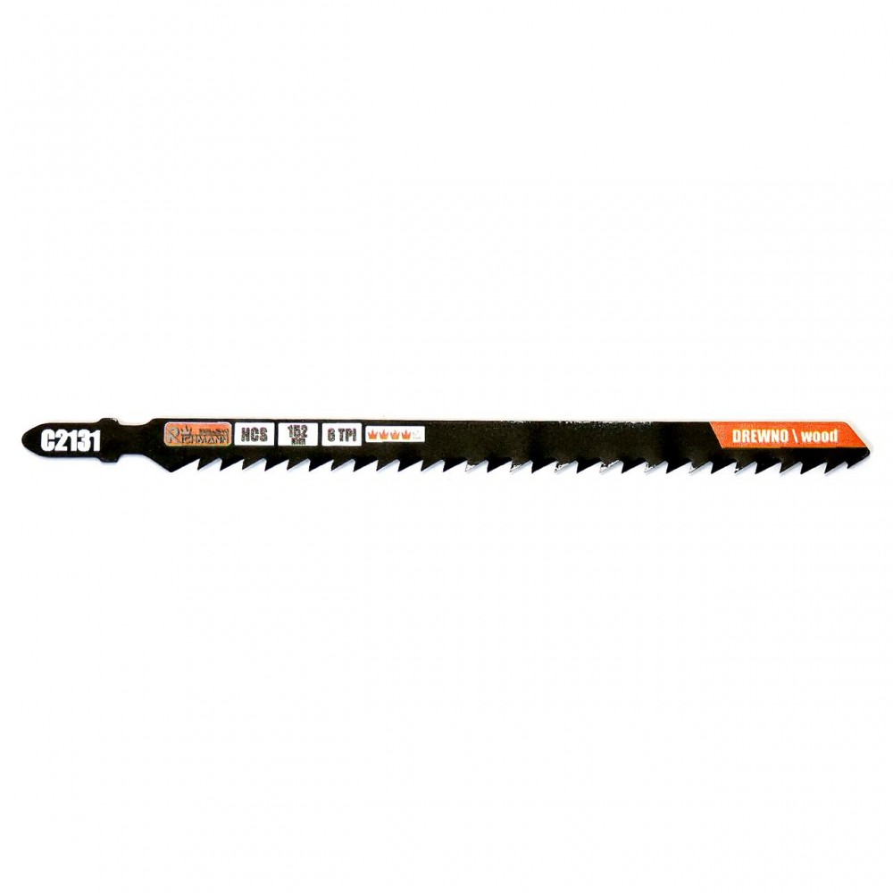 Panza, lama, fierastrau pendular, pentru lemn, HCS, prindere tip T, taiere rapida, 6 TPI, set 5 buc, 152 mm, Richmann