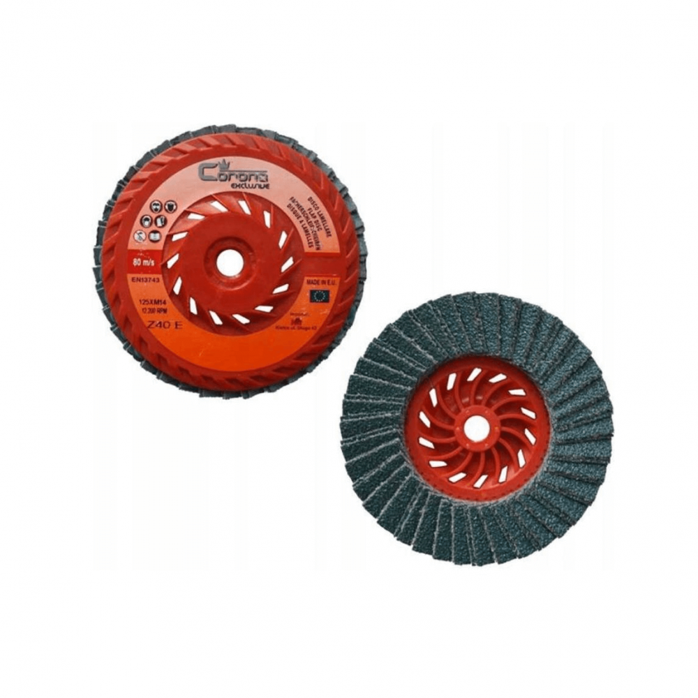 Abraziv/smirghel lamelar frontal, zirconiu, Turbo, M14, P60, 125 mm, Richmann Exclusive Abraziv/smirghel lamelar frontal, zirconiu, Turbo, M14, P60, 125 mm, Richmann Exclusive