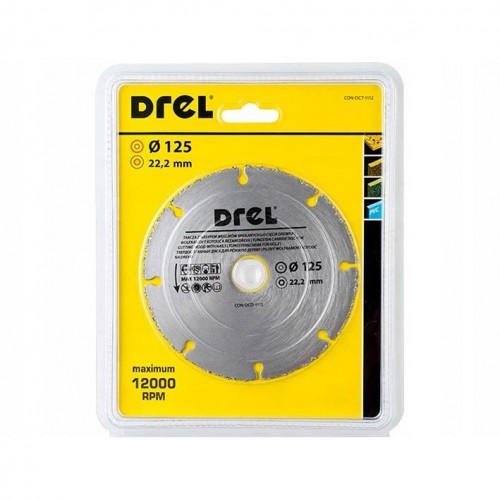 Disc diamantat segmentat, lemn, taiere uscata, 125 mm/22.2 mm, Drel