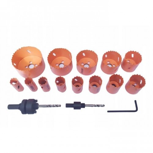 Carote bimetal pentru gaurit lemn, metal, set 16 piese, 19-76 mm, Richmann Exclusive Carote bimetal pentru gaurit lemn, metal, set 16 piese, 19-76 mm, Richmann Exclusive