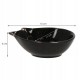 Castron, bol, pentru caine, pisica, ceramica, negru, model pisica, 15x11x5 cm