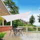 Copertina parasolar, patrata, inele metalice, gri deschis, 3x3 m, Springos 