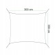 Copertina parasolar, patrata, inele metalice, gri deschis, 3x3 m, Springos 