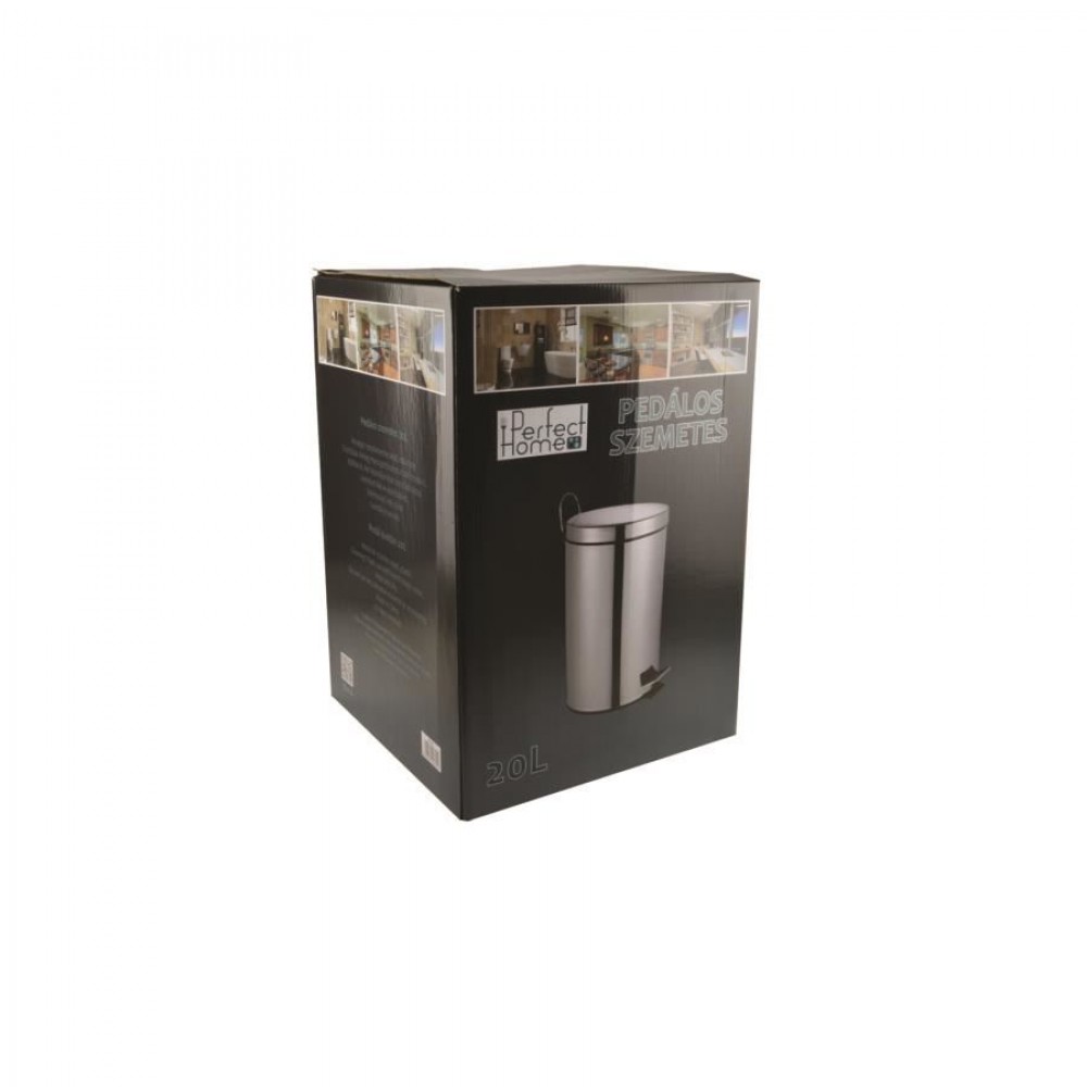 Cos de gunoi cu pedala, inox, 20 L, Perfect Home 