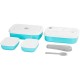 Cutie, caserola alimente, plastic, etansa, albastru, 2 compartimente, cu lingura/furculita, 1 L, 20.8x13.5x12.4 cm, MagicHome Cutie, caserola alimente, plastic, etansa, albastru, 2 compartimente, cu lingura/furculita, 1 L, 20.8x13.5x12.4 cm, MagicHome