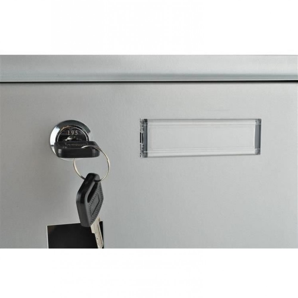 Cutie postala cu loc pentru ziar, otel zincat, argintiu, 30.7x10x34 cm