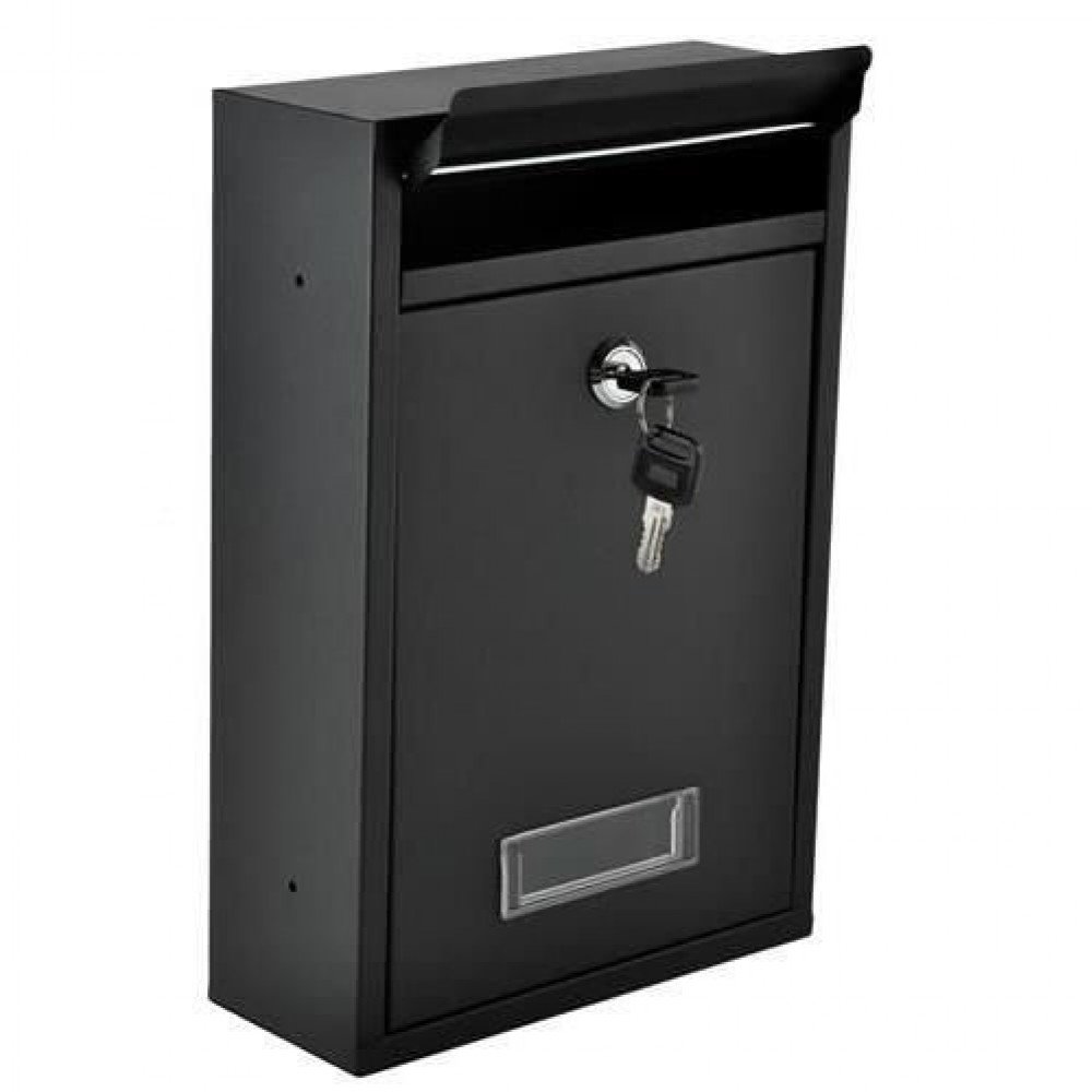 Cutie postala, otel galvanizat, negru, 21.7x8.5x32 cm, Malatec Cutie postala, otel galvanizat, negru, 21.7x8.5x32 cm, Malatec