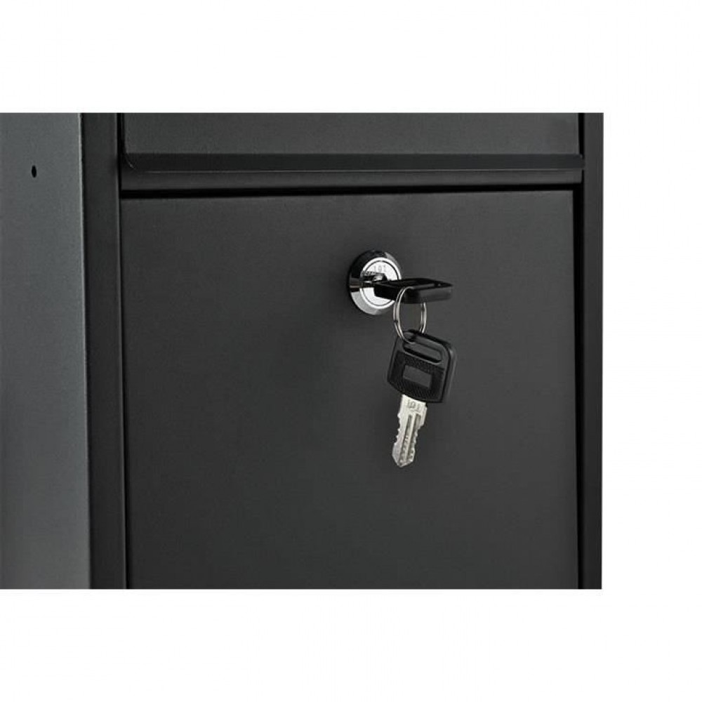 Cutie postala, otel galvanizat, negru, 21.7x8.5x32 cm, Malatec Cutie postala, otel galvanizat, negru, 21.7x8.5x32 cm, Malatec