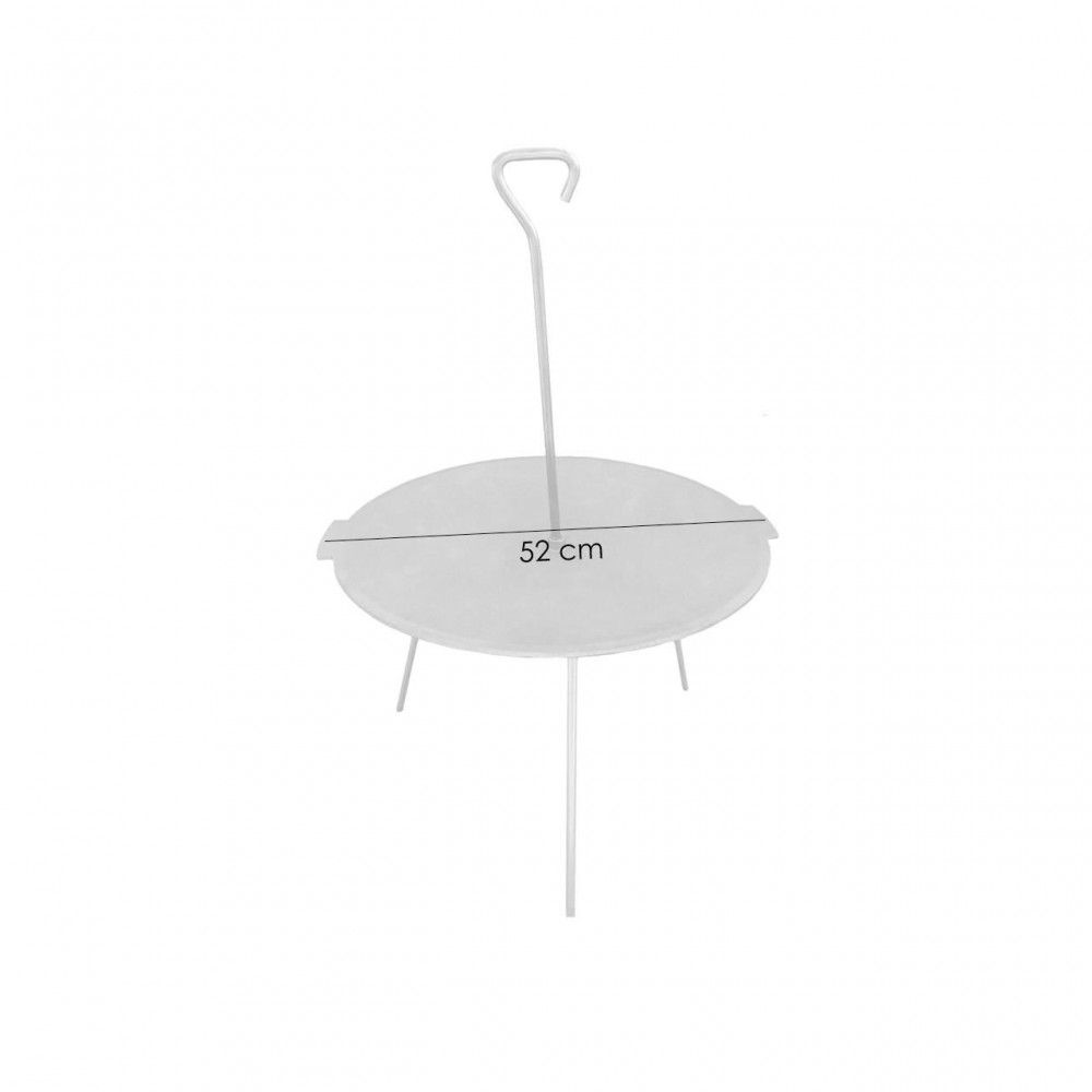 Disc pentru gratar, fonta, cu picioare si agatator, 52 cm, Premium Disc pentru gratar, fonta, cu picioare si agatator, 52 cm, Premium