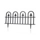 Gard de gradina decorativ, plastic negru gothic, set 4 buc, 60x31 cm