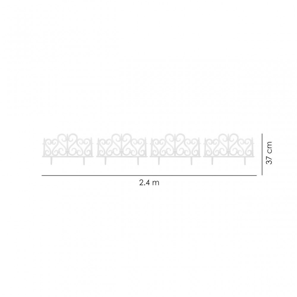 Gard de gradina, plastic negru, set 4 buc, 59.5x37 cm Gard de gradina, plastic negru, set 4 buc, 59.5x37 cm