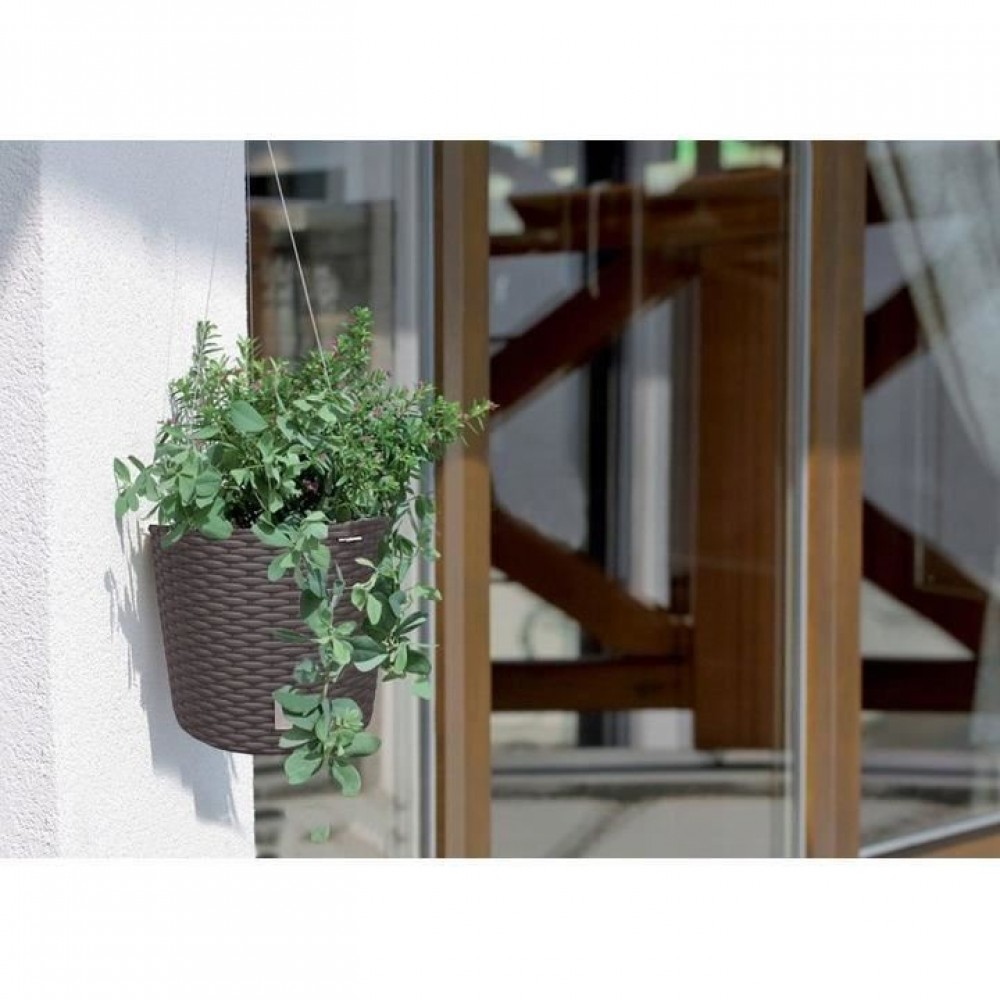 Ghiveci decorativ cu lant, rotund, maro, 25.6x21.9 cm, Rato Round WS Ghiveci decorativ cu lant, rotund, maro, 25.6x21.9 cm, Rato Round WS