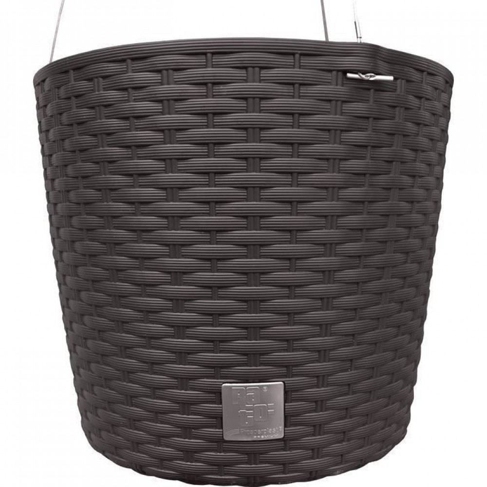 Ghiveci decorativ cu lant, rotund, maro, 25.6x21.9 cm, Rato Round WS Ghiveci decorativ cu lant, rotund, maro, 25.6x21.9 cm, Rato Round WS
