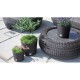 Ghiveci decorativ cu lant, rotund, maro, 25.6x21.9 cm, Rato Round WS Ghiveci decorativ cu lant, rotund, maro, 25.6x21.9 cm, Rato Round WS