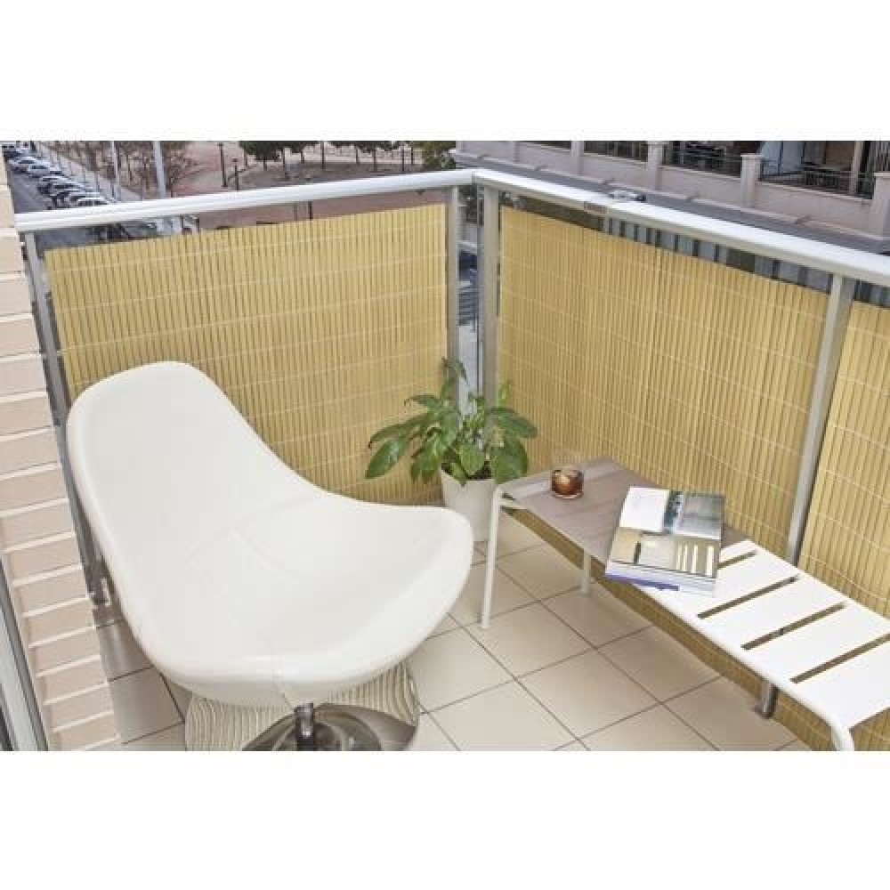 Paravan pentru balcon, terasa, gard, PVC, tip bambus, 1300 g/m2, UV, 3x2 m