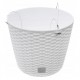 Ghiveci decorativ cu lant, Prosperplast, Rato Round, rotund, alb, 25.6x21.9 cm