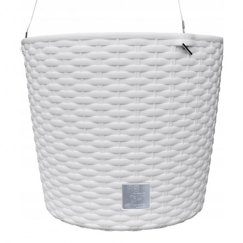 Ghiveci decorativ cu lant, Prosperplast, Rato Round, rotund, alb, 25.6x21.9 cm Ghiveci decorativ cu lant, Prosperplast, Rato Round, rotund, alb, 25.6x21.9 cm