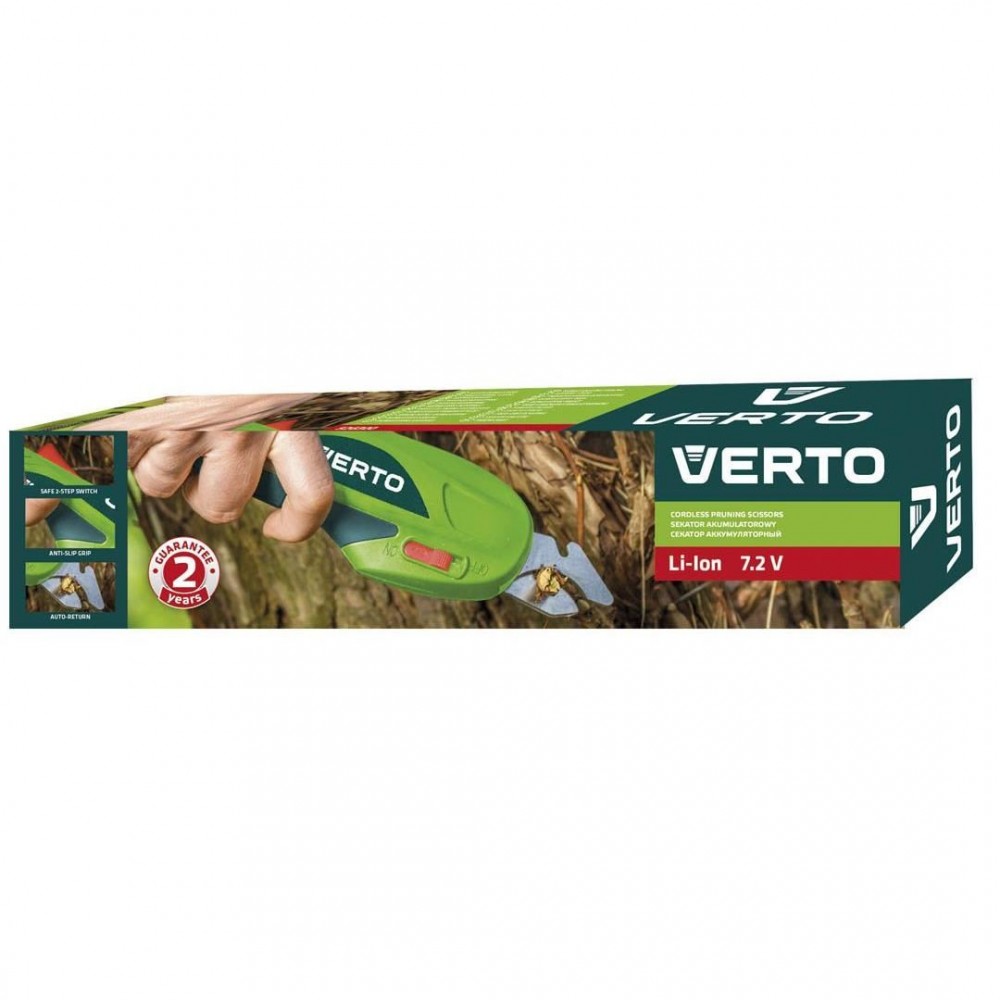 Foarfeca electrica de gradina, cu acumulatorÃÂ 1.3 Ah, incarcator 7.2 V, Verto