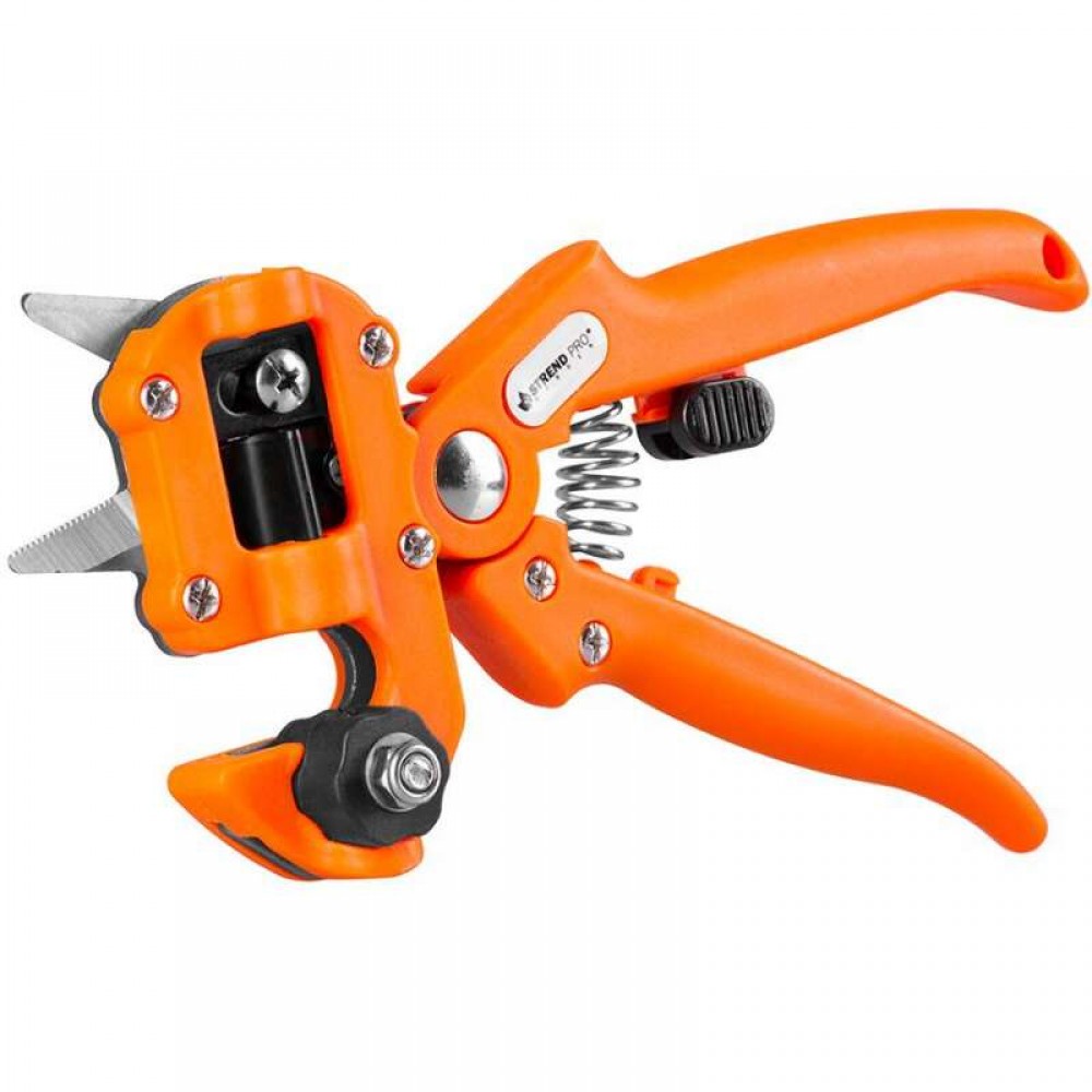 Foarfeca pentru altoit pomi fructiferi, vita de vie, cu ghilotina, husa, metoda Omega, 21.6 cm, Strend Pro