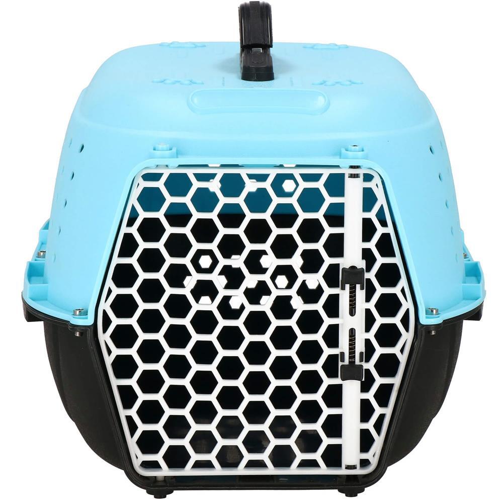 Geanta pentru transport caine/pisica, Springos, albastru si negru, plastic, max 7 kg, 48x33x28 cm Geanta pentru transport caine/pisica, Springos, albastru si negru, plastic, max 7 kg, 48x33x28 cm