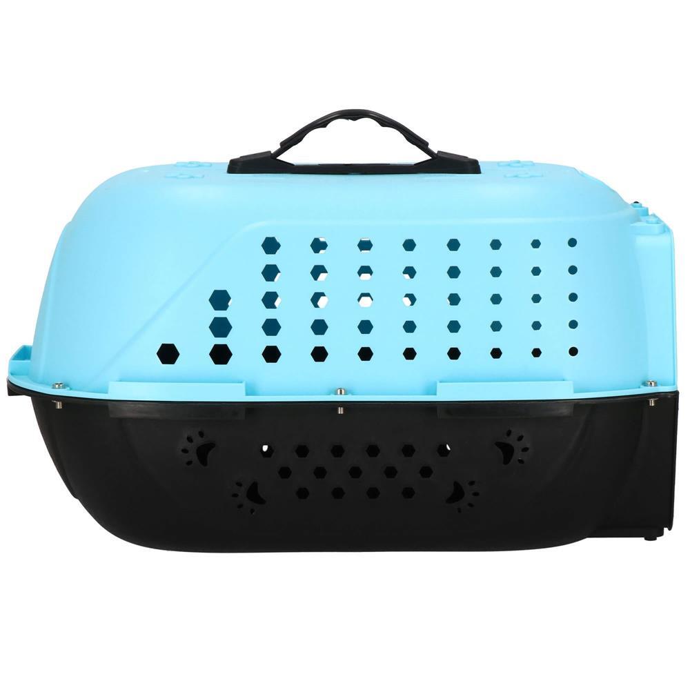 Geanta pentru transport caine/pisica, Springos, albastru si negru, plastic, max 7 kg, 48x33x28 cm Geanta pentru transport caine/pisica, Springos, albastru si negru, plastic, max 7 kg, 48x33x28 cm