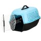 Geanta pentru transport caine/pisica, Springos, albastru si negru, plastic, max 7 kg, 48x33x28 cm Geanta pentru transport caine/pisica, Springos, albastru si negru, plastic, max 7 kg, 48x33x28 cm