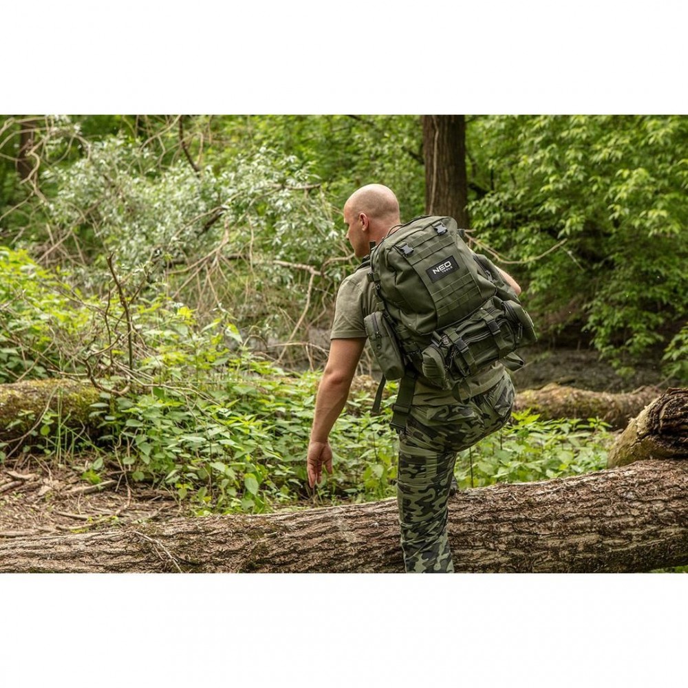 Ghiozdan/rucsac turistic, 4 in 1, model Survival, verde inchis, NEO Ghiozdan/rucsac turistic, 4 in 1, model Survival, verde inchis, NEO