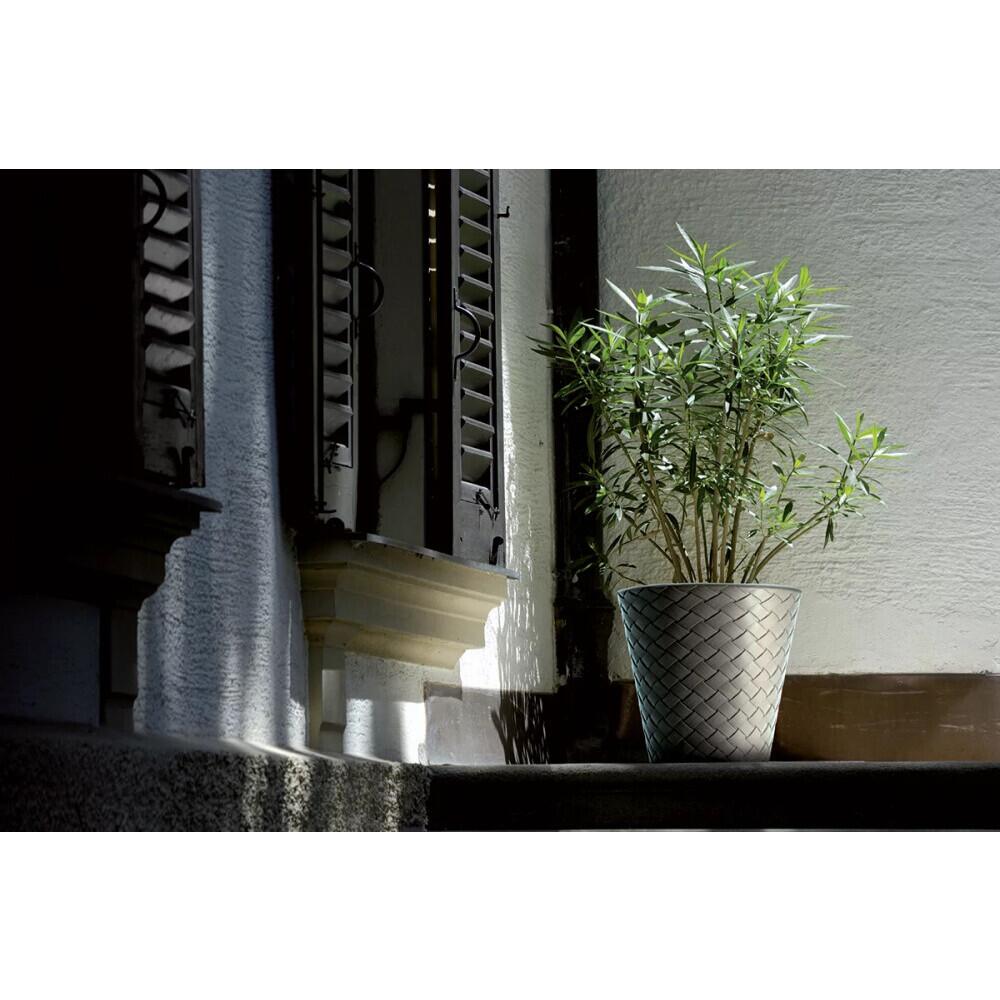 Ghiveci decorativ de flori, Prosperplast, Matuba, rotund, antracit, 35x32.4 cm