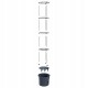 Ghiveci decorativ pentru rosii, rotund, antracit, 39.2x31.5x153 cm, Tomato Grower