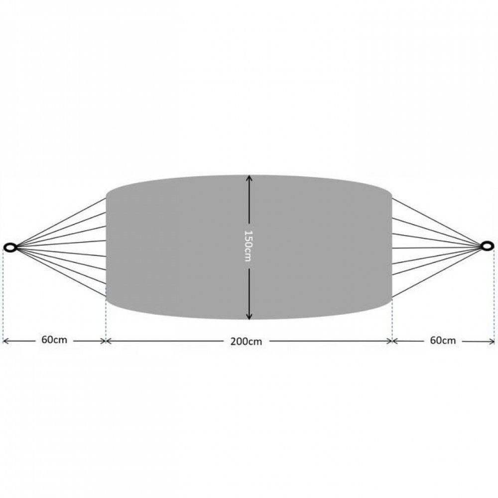 Hamac textil, protectie franghie, galben, max 200 kg, 200x150 cm