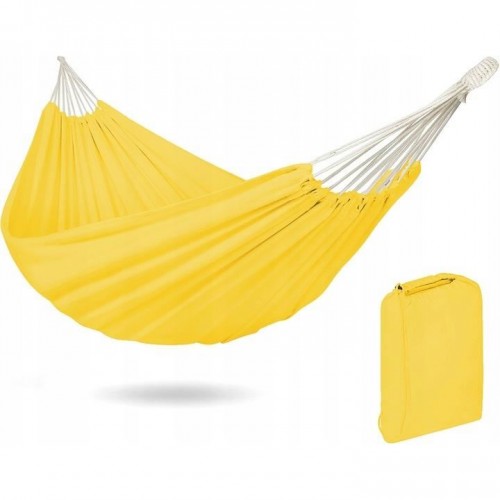 Hamac textil, protectie franghie, galben, max 200 kg, 200x150 cm Hamac textil, protectie franghie, galben, max 200 kg, 200x150 cm