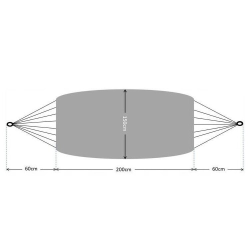 Hamac textil, GardenLine, protectie franghie, albastru, max 200 kg, 200x150 cm Hamac textil, GardenLine, protectie franghie, albastru, max 200 kg, 200x150 cm