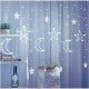 Instalatie luminoasa tip perdea, model stea si luna, alb rece, 8 moduri iluminare, interior-exterior, IP44, 138 LED, 2.5 m