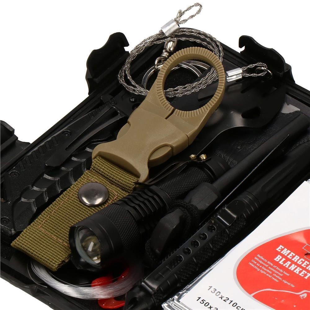 Kit turistic, supravietuire, multifunctional, cu trusa, set 21 piese, 20x11x5 cm, Springos Kit turistic, supravietuire, multifunctional, cu trusa, set 21 piese, 20x11x5 cm, Springos