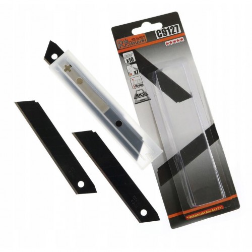 Lame rezerva cutter, negru, otel SK2, set 10 buc, 18x105 mm, Richmann Exclusive