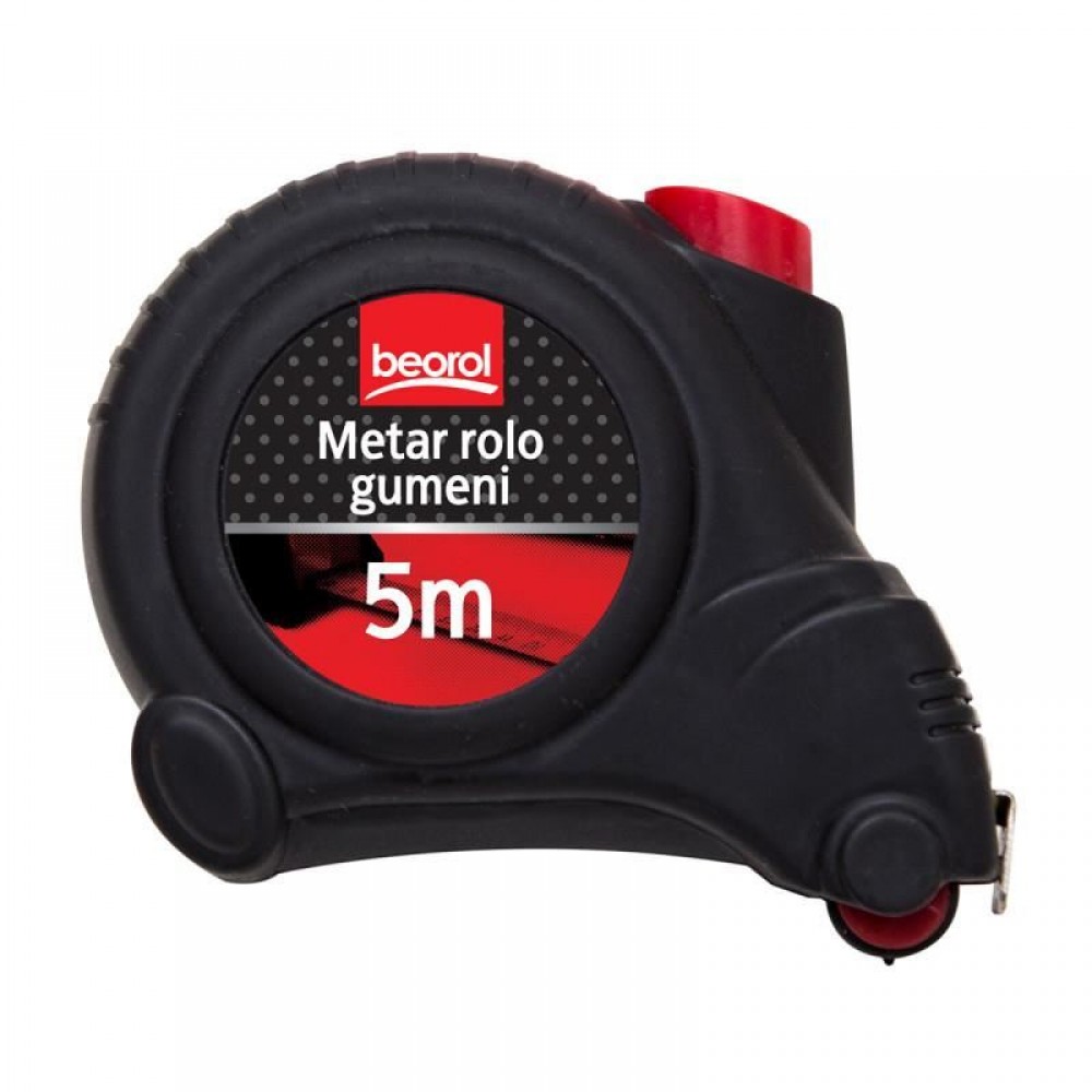 Ruleta autostop 5 m, cu rola cauciuc, Beorol