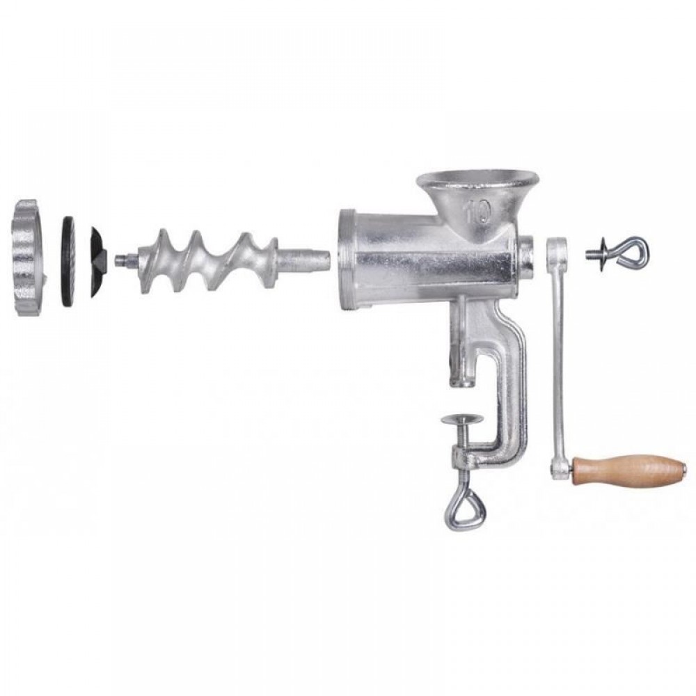 Masina tocat carne, fonta, maner lemn, 27x10x24 cm, marime 8, Magic Home Masina tocat carne, fonta, maner lemn, 27x10x24 cm, marime 8, Magic Home