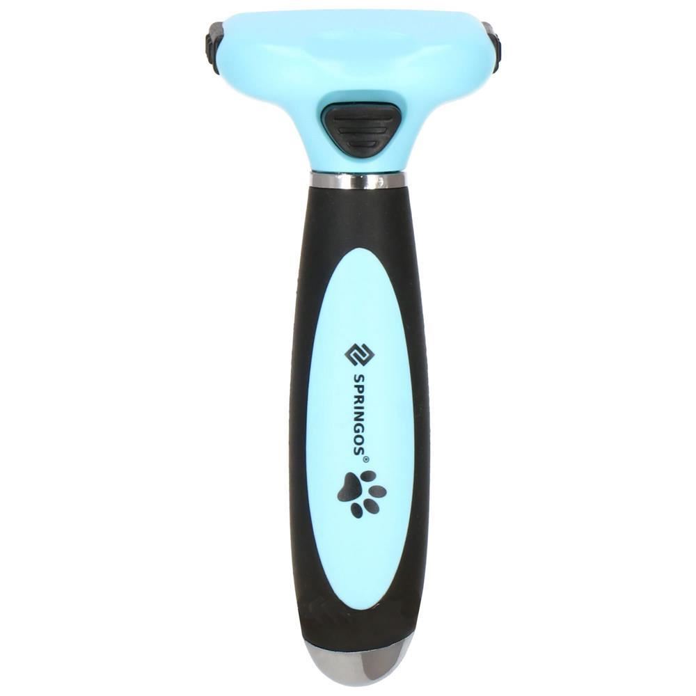 Perie, trimmer, ingrijire caini si pisici, autocuratare, albastru si negru, 5 cm, Springos Perie, trimmer, ingrijire caini si pisici, autocuratare, albastru si negru, 5 cm, Springos