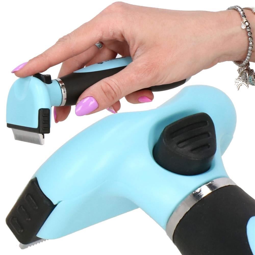 Perie, trimmer, ingrijire caini si pisici, autocuratare, albastru si negru, 5 cm, Springos Perie, trimmer, ingrijire caini si pisici, autocuratare, albastru si negru, 5 cm, Springos