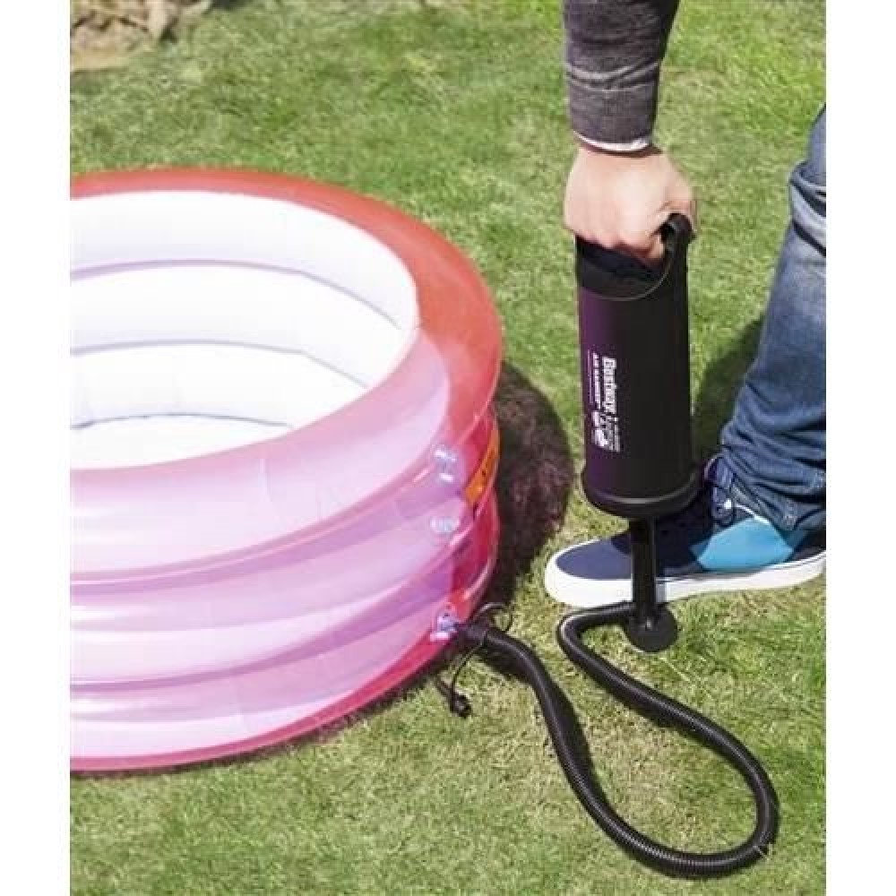 Pompa aer manuala pentru saltele si piscina gonflabila, cu 3 varfuri, 30 cm, Bestway Pompa aer manuala pentru saltele si piscina gonflabila, cu 3 varfuri, 30 cm, Bestway
